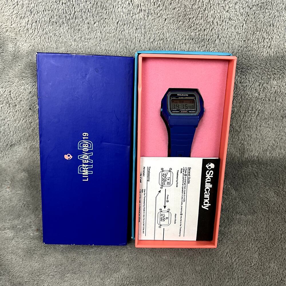 Skullcandy RAD Limited Edition 08/19 Watch 12 Moods Blue Water‎ Resistant